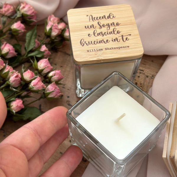 Bomboniera per matrimonio - Candela personalizzata aromatica