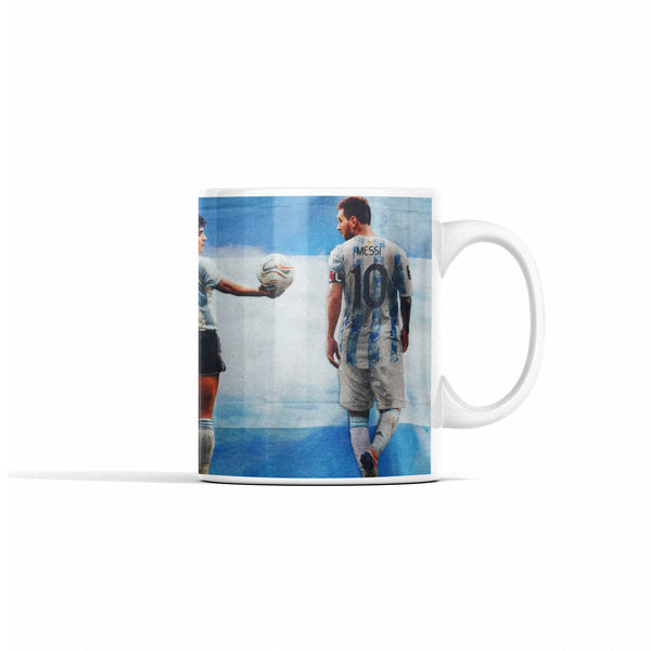 Messi Maradona mug 