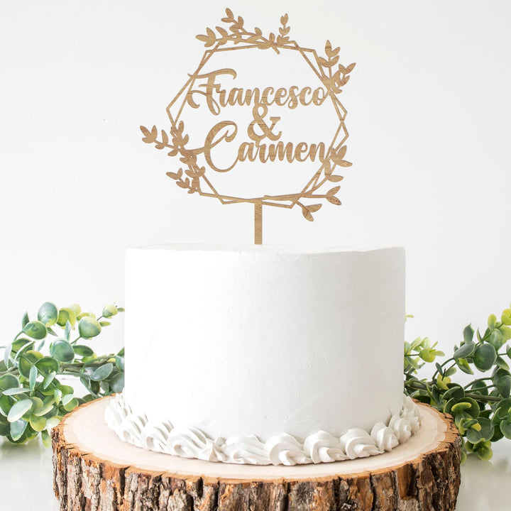 Cake Topper Nomi Sposi - Blackberries Officine Grafiche